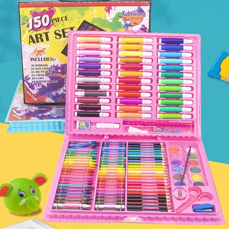 

Sekarang Untung BISA COD Pensil Warna Anak Set Koper 15 Pcs Crayon Art Set Alat Mewarnai Dan Melukis Lengkap Oil Pastel