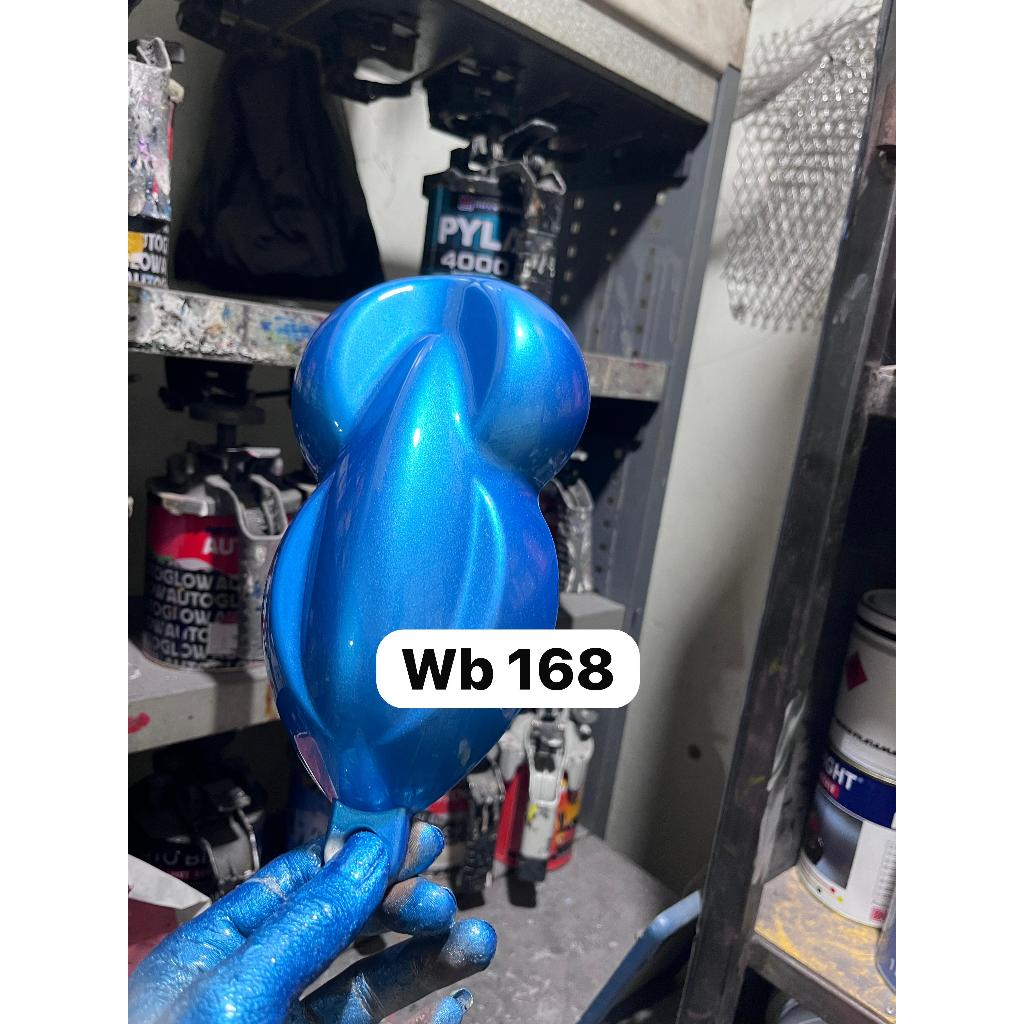 cat biru metalik pu/cat biru baby blue metalik/cat monil motor biru 500ml