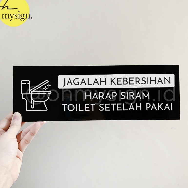 

Termurah Sign Board Jagalah Kebersihan Akrilik UV Print Papan Sign Acrylic