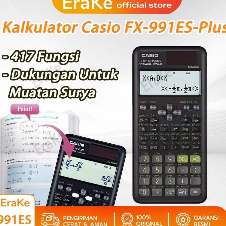 

Harga Favorit Kalkulator Scientific Casio ilmiah FX991ESPlus Kalkulator Casio Scientific Calculator 417 Fungsi Dukungan Untuk Muatan Surya Layar Paparan Definisi Tinggi