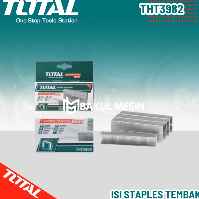 

Ready Terbatas TOTAL THT3982 isi staples tembak 8mm