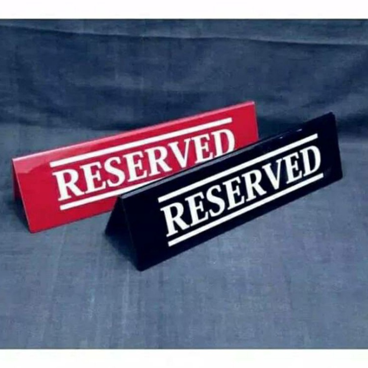 

Ready Terbaru Sign Acrylic Reserved Papan akrilik Reserved