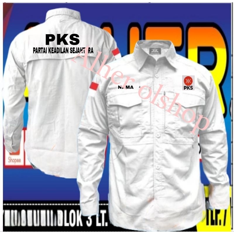 kemeja tactical partai PKS baju tactical partai PKS kemeja partai PKS baju partai PKS seragam partai