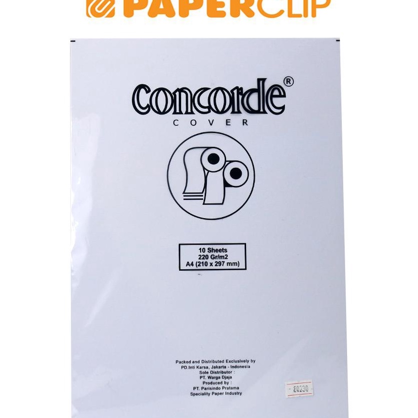 

Flash Shipment KERTAS COVER A4 CONCORDE 823 22 ISI 1