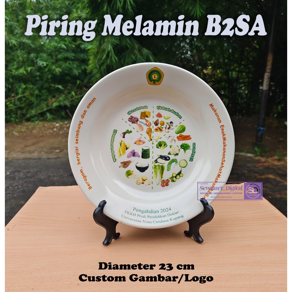 Piring Souvenir Gizi Custom Logo
