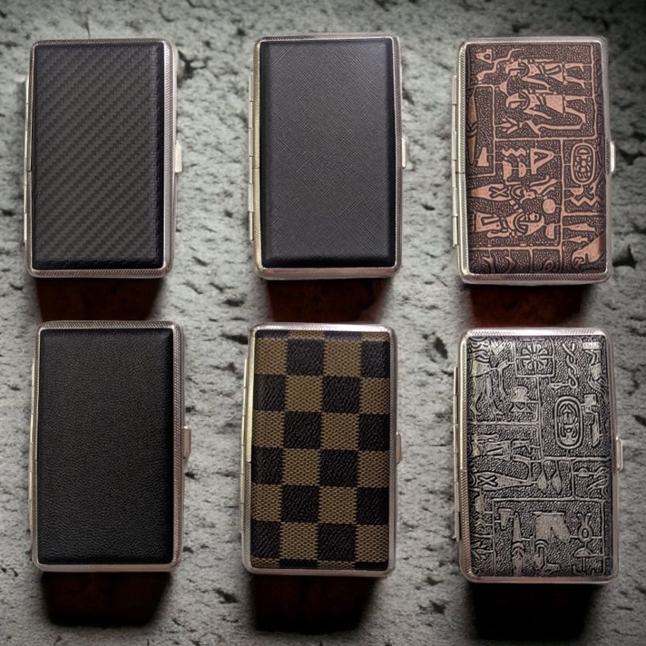 XG34448 Cigarettes Box Kotak Kotak Penyimpanan Roko Rkk o Kulit Leather Elegant