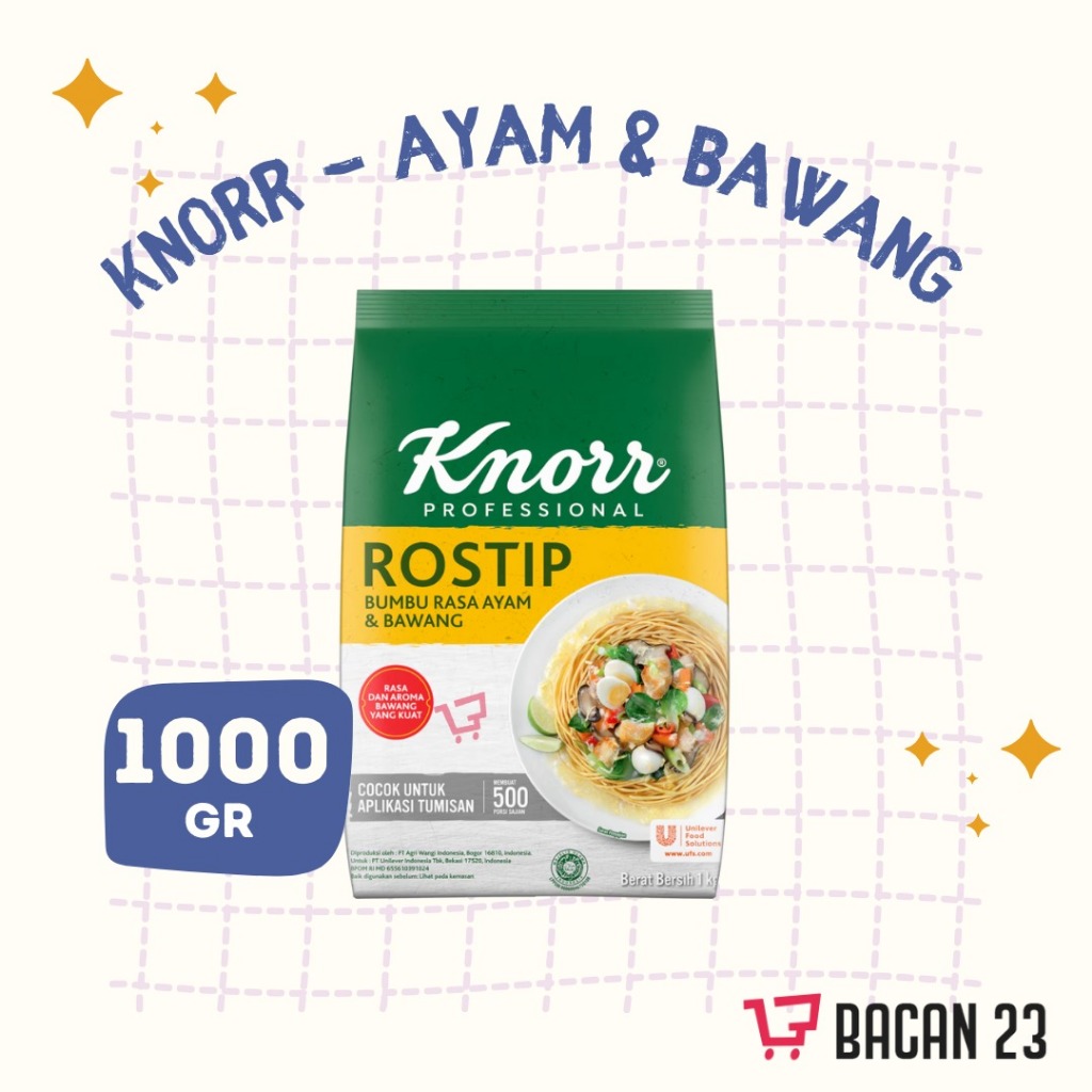 

Knorr Rostip Bumbu Raya Ayam & Bawang (1 kg) Knorr Bumbu Ayam Bawang Bumbu Dapur Bacan23 Bacan 23