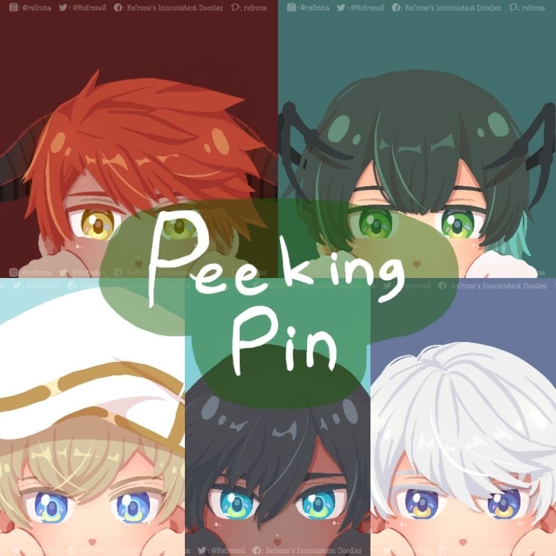 Pin Peeking Akrilik Transparan Obey Me Shall We Date?, 6cm [Triworlds]