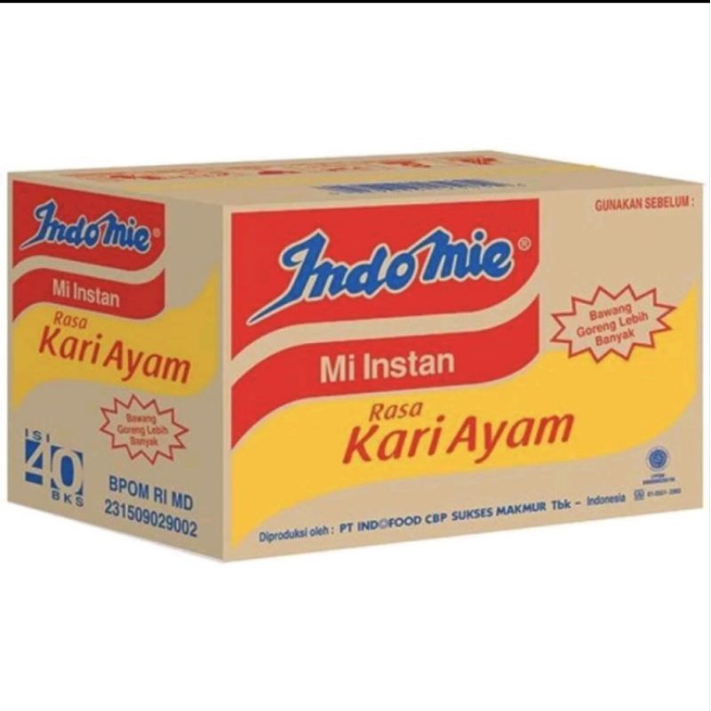 

mie instan kari ayam/murah/halal/1 box isi 40