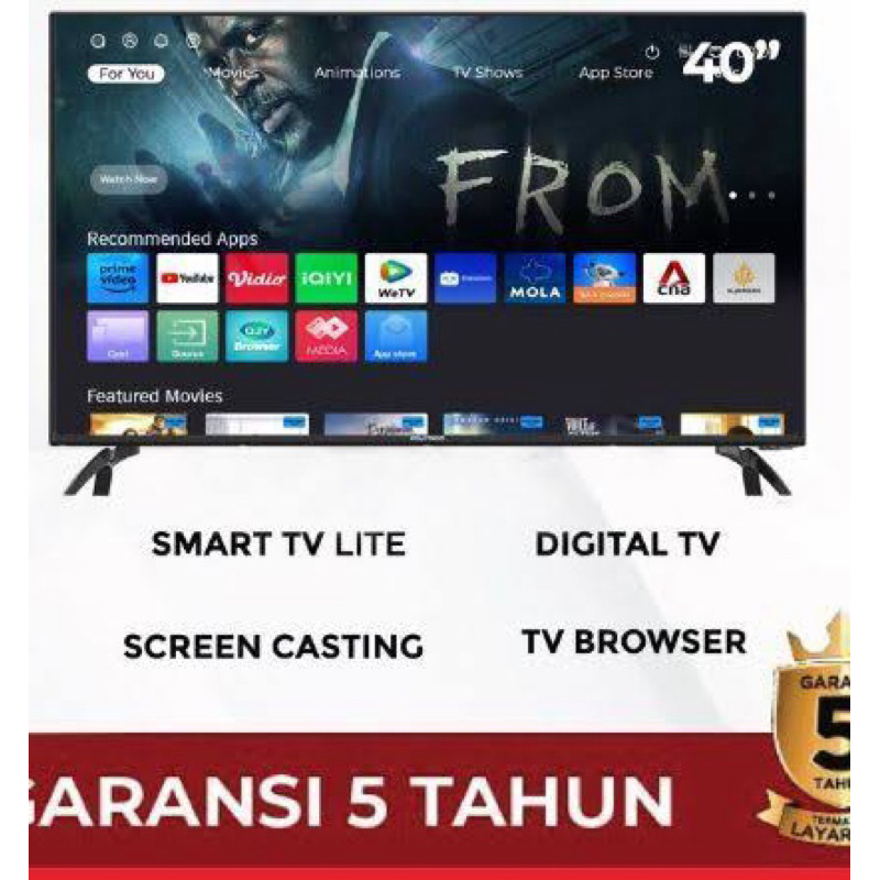SMART TV POLYTRON 40 INCH GARANSI RESMI 5 TAHUN 40CV SMART TV POLYTRON 40”