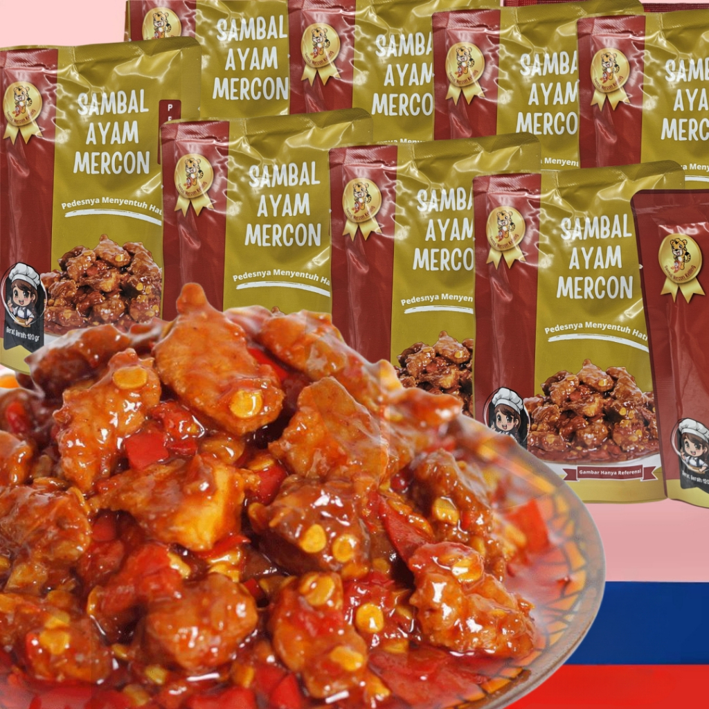 

Sambal Mercon keliling - 120gr Sambal Ayam Mercon halal isi ayam banyak rasa enak