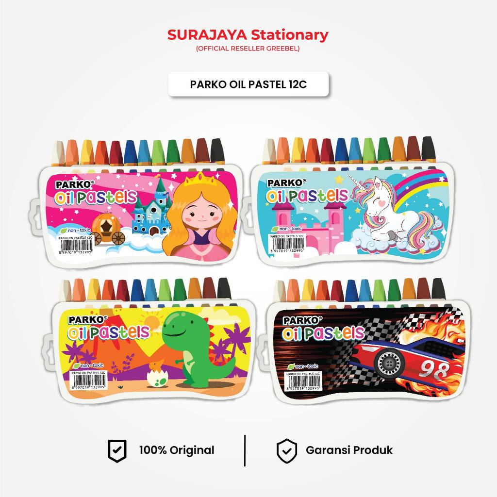 

PARKO Crayon Krayon 12 Warna / Oil Pastel 12 Warna / Crayon Greebel