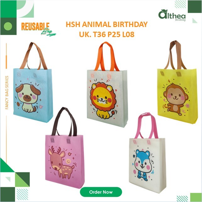 

ALTHEA Goodie Bag Birthday Tas Ulang Tahun Tas Souvenir Motif Binatang 36x25x08