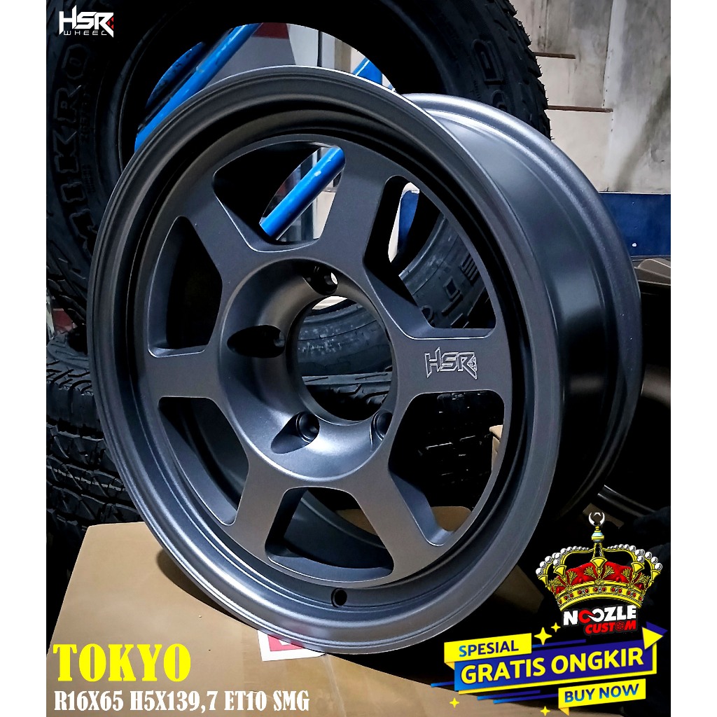 Velg Jimny Katana R16 Lubang 5 Single PCD Type HSR Tokyo Pelek Mobil Palang 6 Ring 16