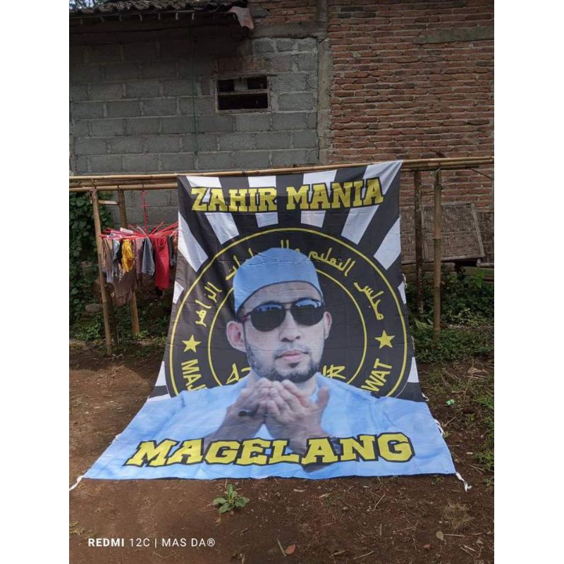 READY STOK + BENDERA AZ ZAHIR MANIA FULL PRINTING, BENDERA ZAHIR, PECINTA HABIB BIDIN, BENDERA CUSTO