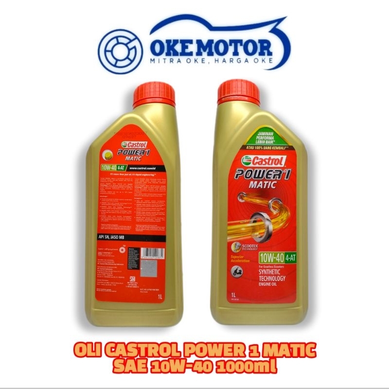 OLI CASTROL POWER 1 MATIC 1LITER SAE 10W-40