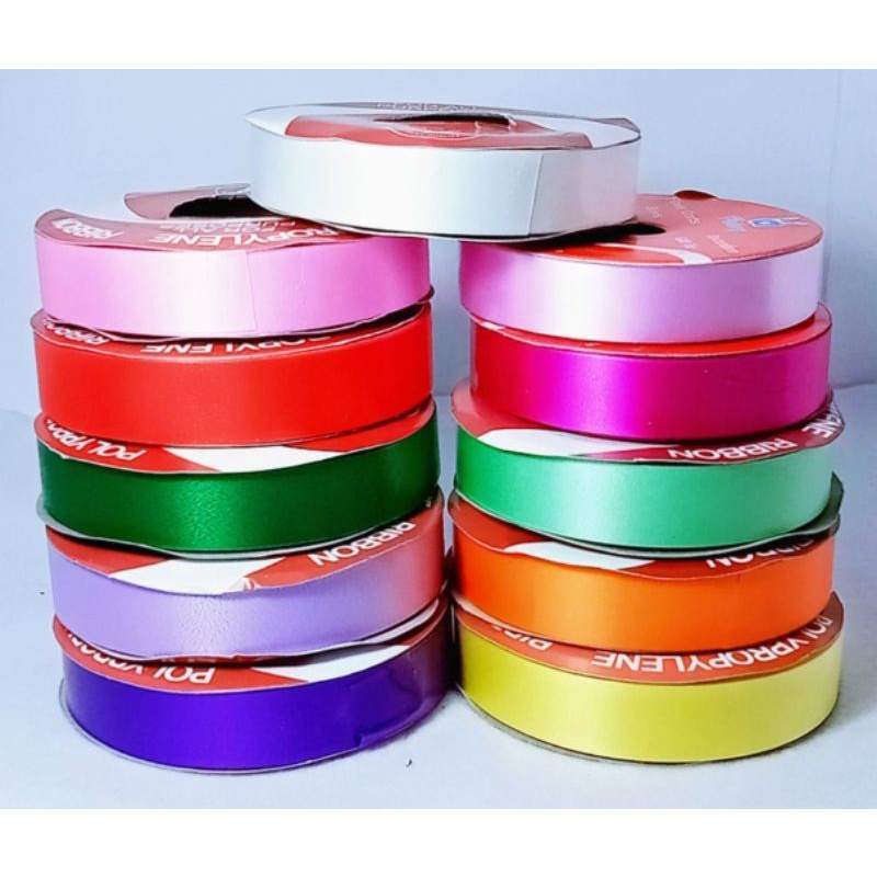 

✨ CUCI GUDANG PITA JEPANG (POLYPROPYLENE RIBBON) 2CM / PITA KADO POLOS GLOSSY / Pita Kado - Pita Plastik - Kertas Ribbon Polos 2cm / Pita