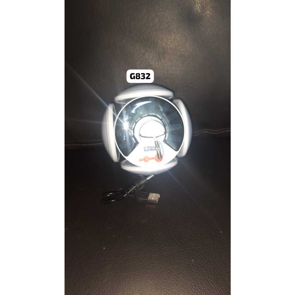 G832 ORIGINAL LAMPU SOLAR  CAS EMERGENCY LAMP BOLA GANTUNG LIPAT LED CHARGER TENAGA MATAHA