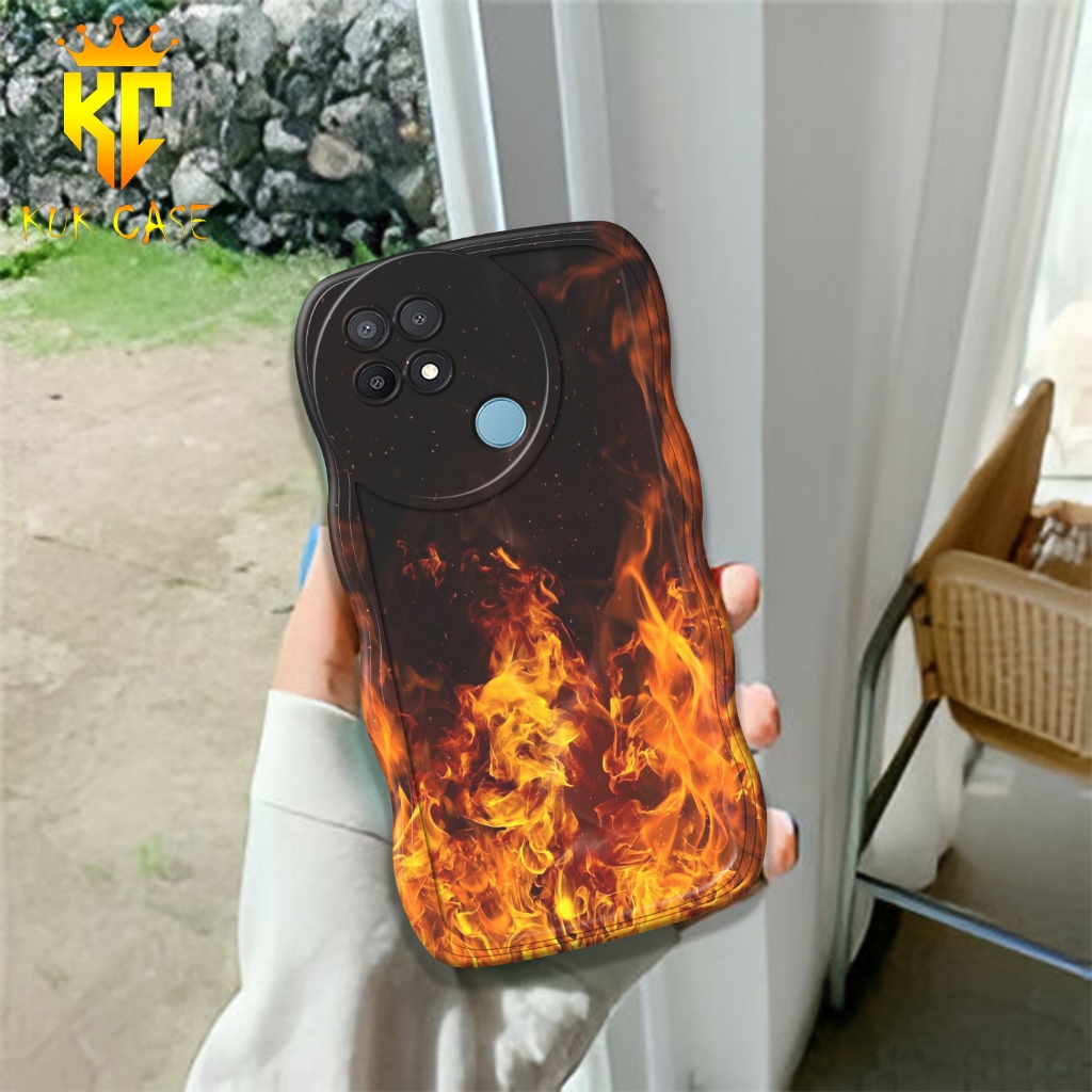 Case OPPO A15 GELOMBANG, Motif Aesthetic Bahan Softcase silicon Lentur - Skin / Casing Handpone - Ce