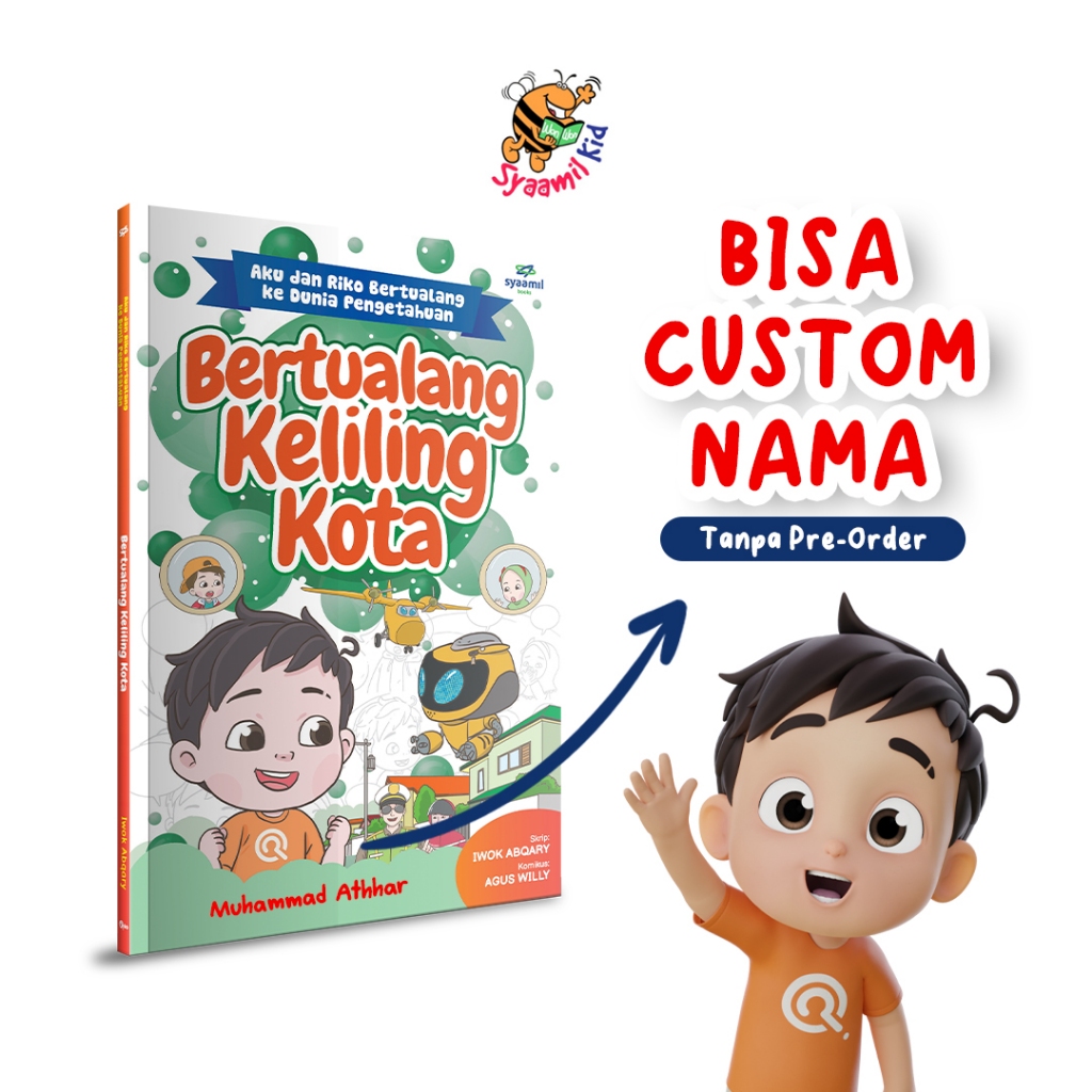Syaamil Kid Buku Komik Cerita Anak Islami Bertualang Keliling Kota (Bisa Custom Nama) Riko The Serie