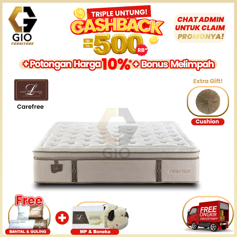 Kasur Lady Americana Carefree / Lady Americana Spring Bed Carefree ( Mattress Only )