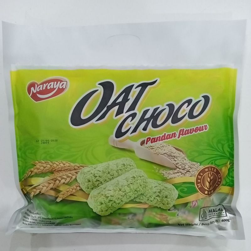 

Naraya Oat Choco Makanan Ringan Oat Rasa Pandan 400 gram