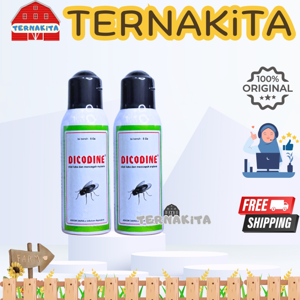DICODINE - Dicodin Obat Semprot Luka Anti Lalat Kulit Miasis Myasis Sapi Kambing Domba Gusanex