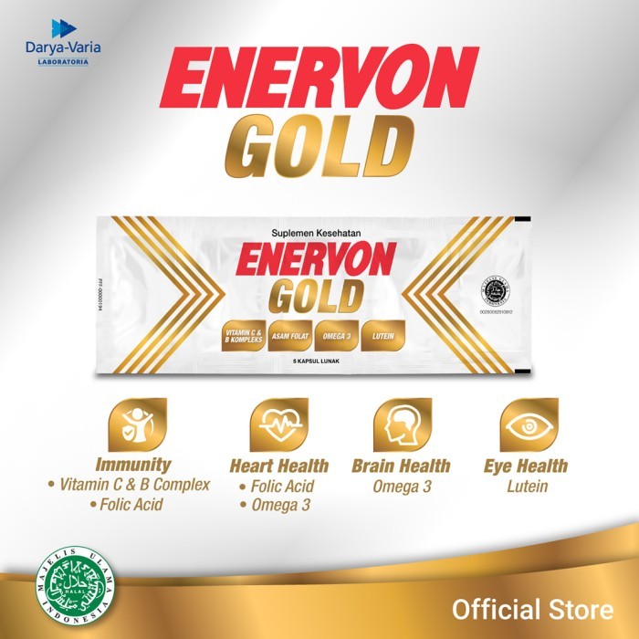 Enervon Gold Multivitamin untuk Lansia Strip isi 5 Kapsul