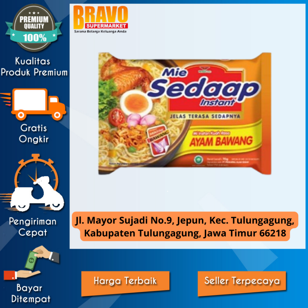 

Bravo Supermarket Tulungagung - MIE SEDAAP RASA AYAM BAWANG 70 GRAM