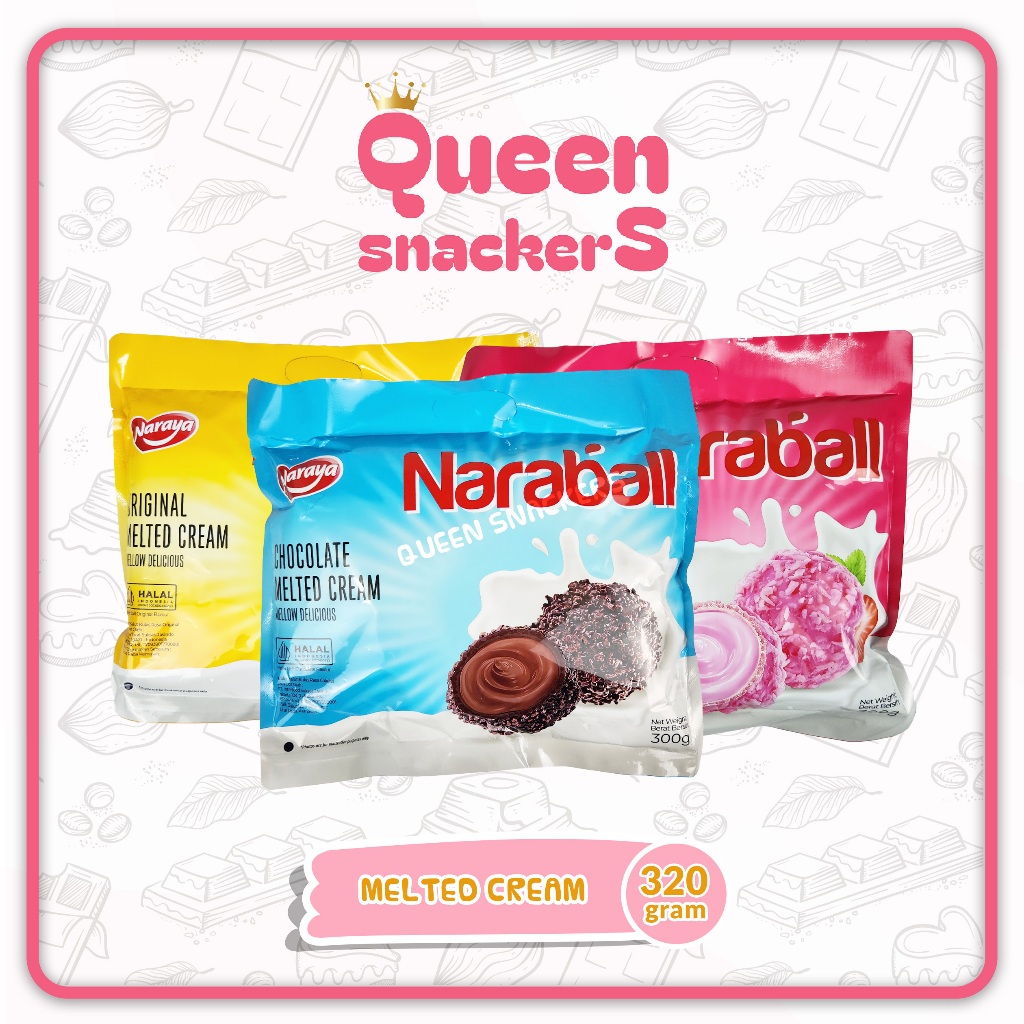 

Naraya Naraball Wafer Ball Original Coklat Strawberry 300gr Isi 25pcs