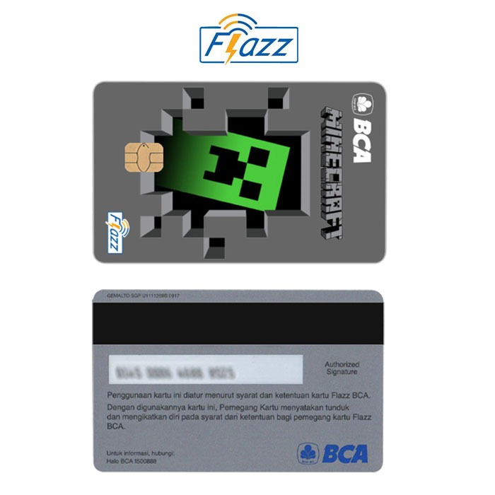 Minecraft Kartu E-Money Flazz BCA Gen 2 NFC Custom Card