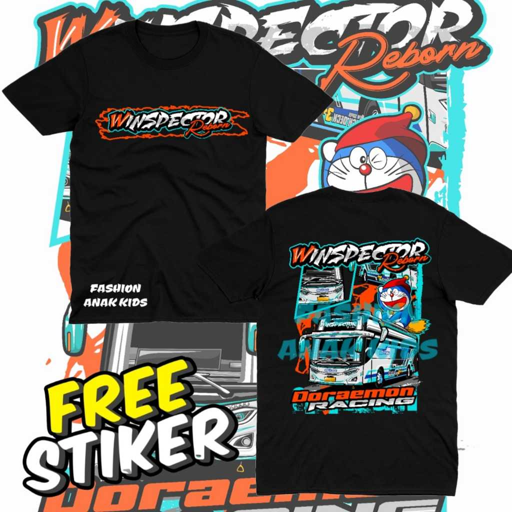 (FREE STICKER) KAOS ANAK BUS/BUSMANIA WINSPECTOR QQ TRANS ANAK TERBARU ORIGINAL QQ TRANS