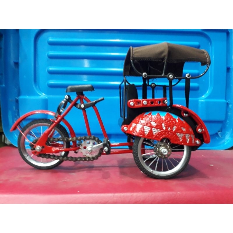 Miniatur Becak Tradisional Jogja.
