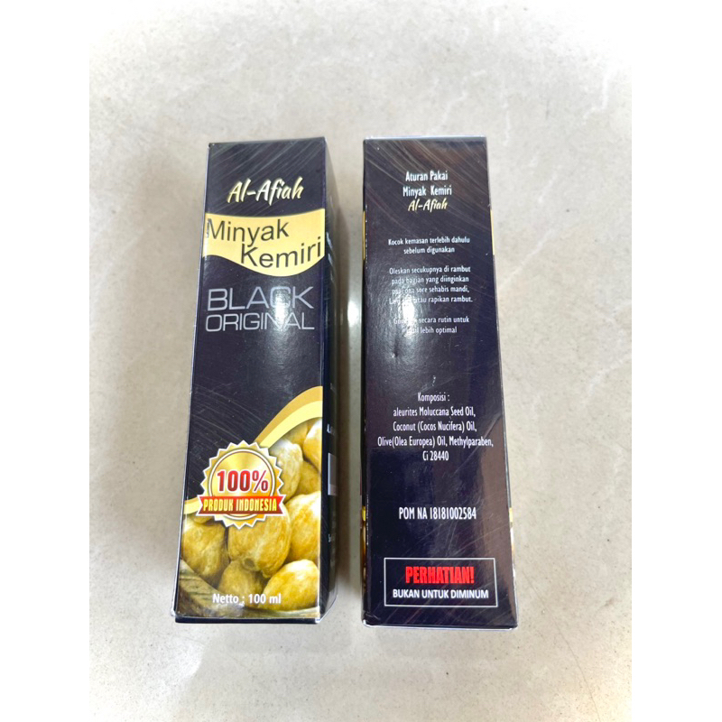 Minyak Kemiri Black Original Penembuh Rambut Al-Afiah 100ml