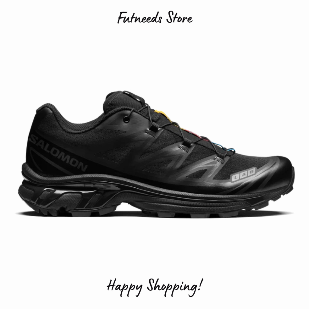 Salomon XT-6 Black Black Phantom - Sepatu Kasual Pria dan Wanita Original