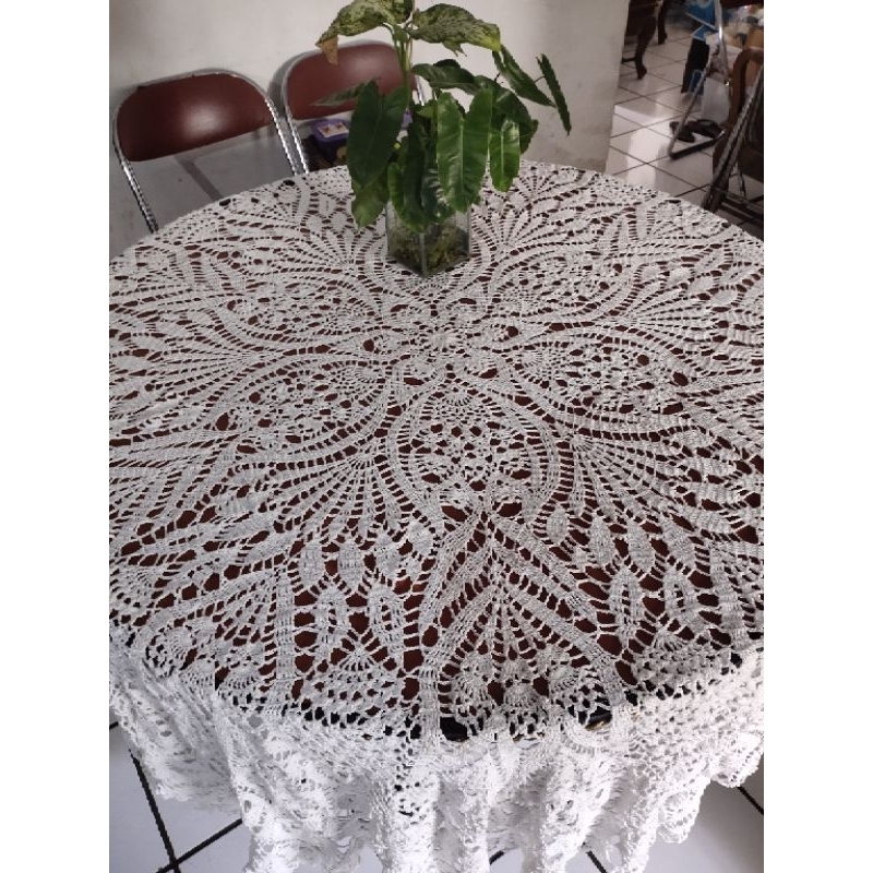 taplak meja makan  6 kursi