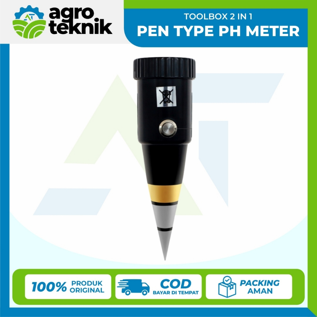 Alat Pengukur Tanah 2 in 1 Pen Type PH Meter Alat Ukur pH Tanah Soil pH Moisture Meter VT-05