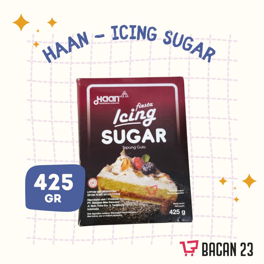 

Haan Fiesta Icing Sugar (425 gr) Tepung Gula Halus Pamanis Cake