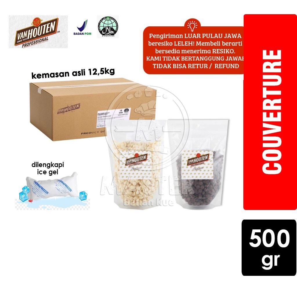 

Van Houten Coklat Couverture +Ice Gel [500 gr] KHUSUS INSTANT & NEXT DAY
