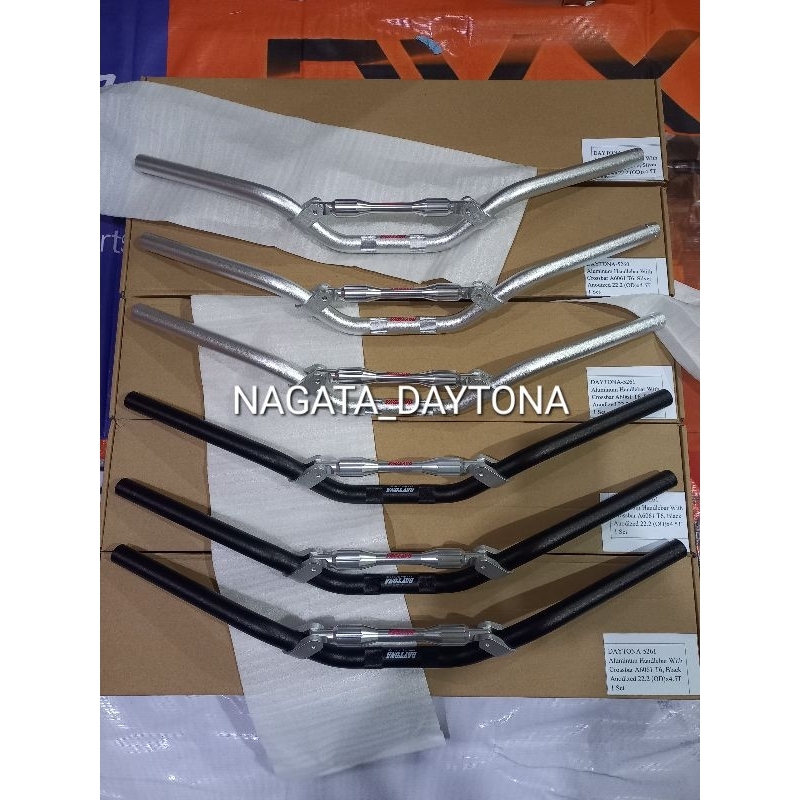 STANG STIR DAYTONA LOW SILVER / HITAM PALANG BLIMBING KECIL SABLON ORIGINAL JAPAN