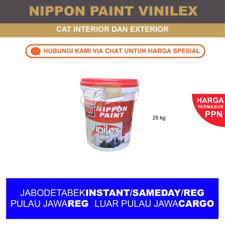 Nippon Paint Vinilex Kembang 25kg 25 kg Cat Exterior Interior