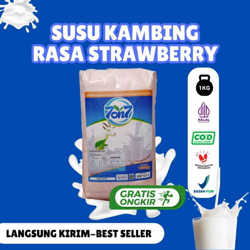 

Susu Kambing Seven On Seven Rasa Strawberry| 1KG | Membantu Menjaga Kesehatan Tubuh