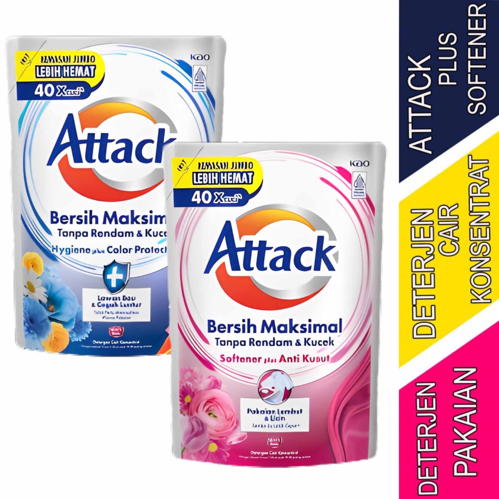 Plus Softener - Attack Matic - Deterjen Cair Konsentrat - 1200ml