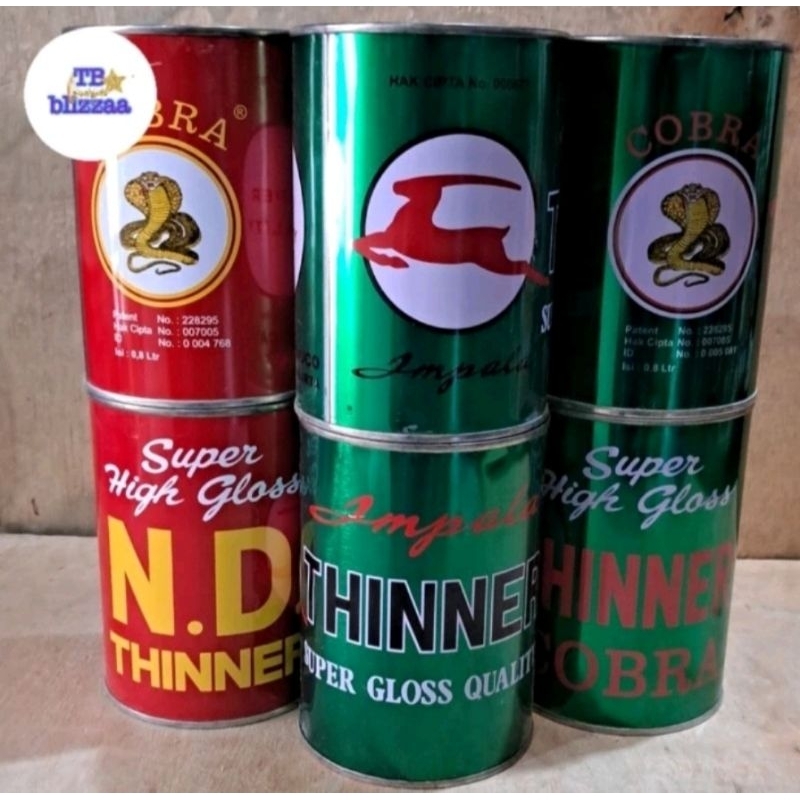 Thinner Impala 1ltr Thiner Cobra Merah 1ltr Thiner Cobra Hijau Tiner ND Super Gloss A Special 1LTR