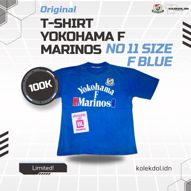 Original - T-shirt Yokohama F Marinos No 11 Size F Blue - YOK-1401