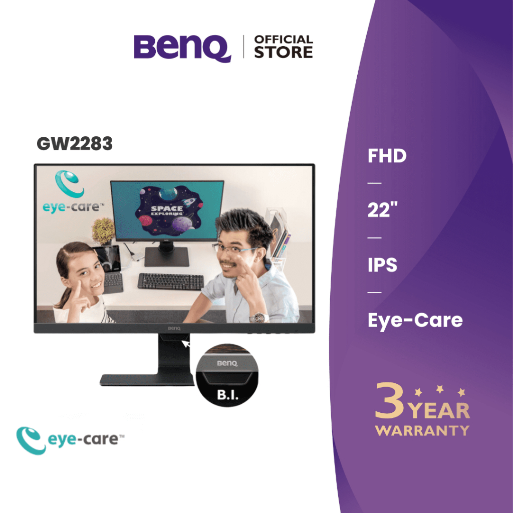 Monitor BenQ GW2283 22 Inch IPS Full HD HDMI LED Entertainment Eye-care Monitor