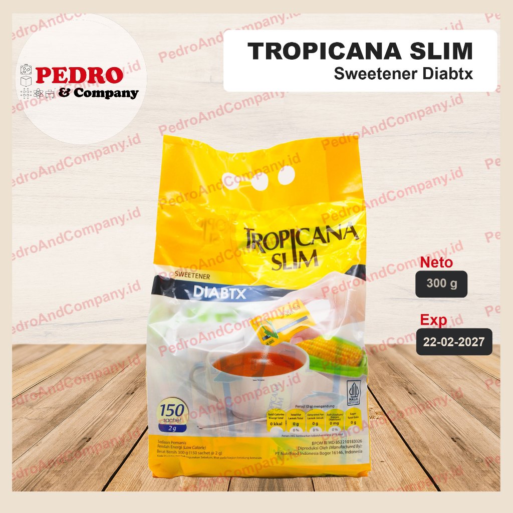 

Tropicana slim diabtx sweetener 150 sachets 2gr - pemanis diabet gula diabetes diabet