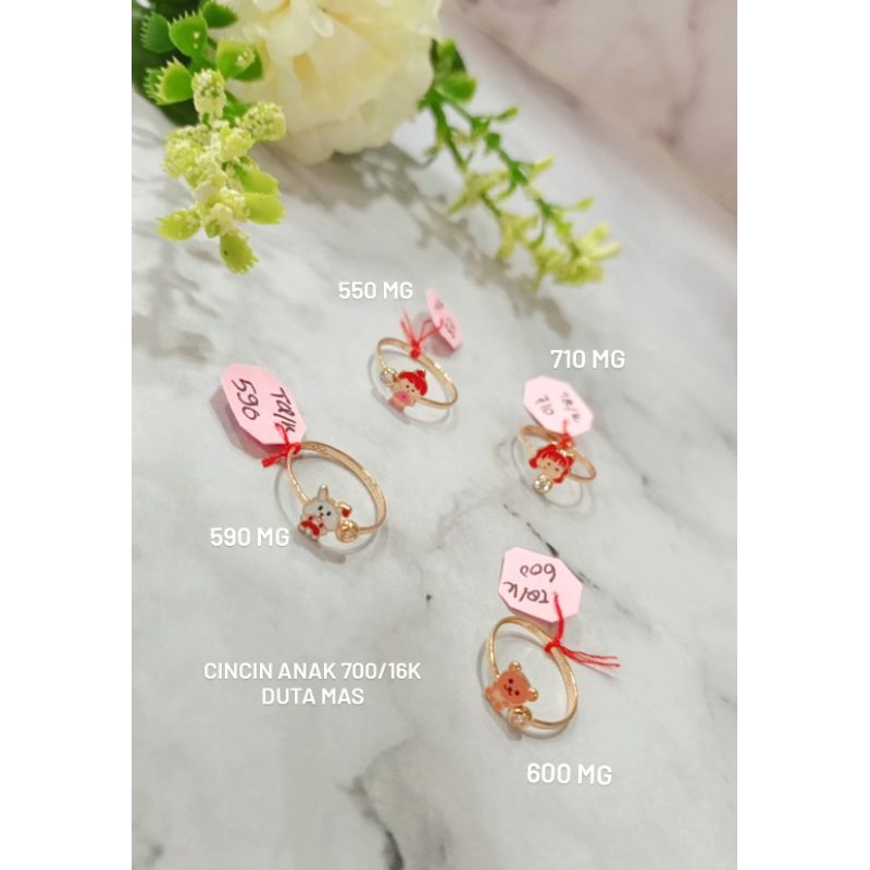 cincin anak emas asli kadar 700