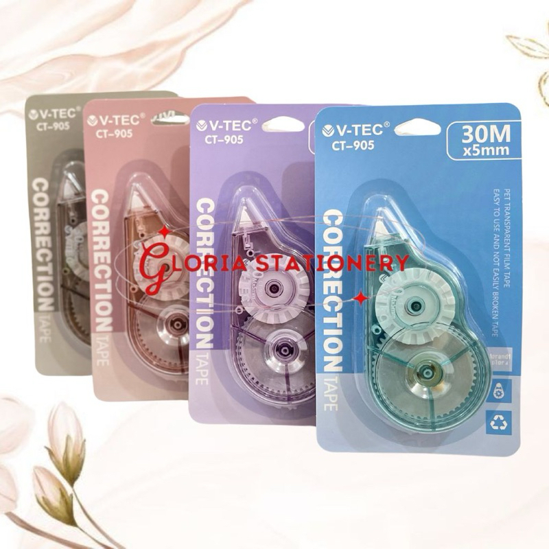 

V TEC Correction tape CT 905/Tip X kertas 30 meter CT 905 V-TEC