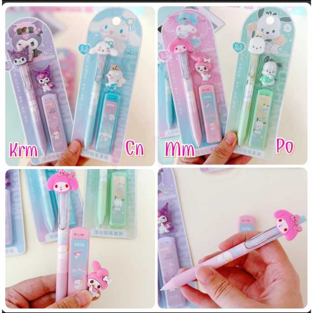 

Pensil Mekanik Sanrio My melody Kuromi Cinnamoroll Pohacco Anak Dewasa Koleksi cute sekolah